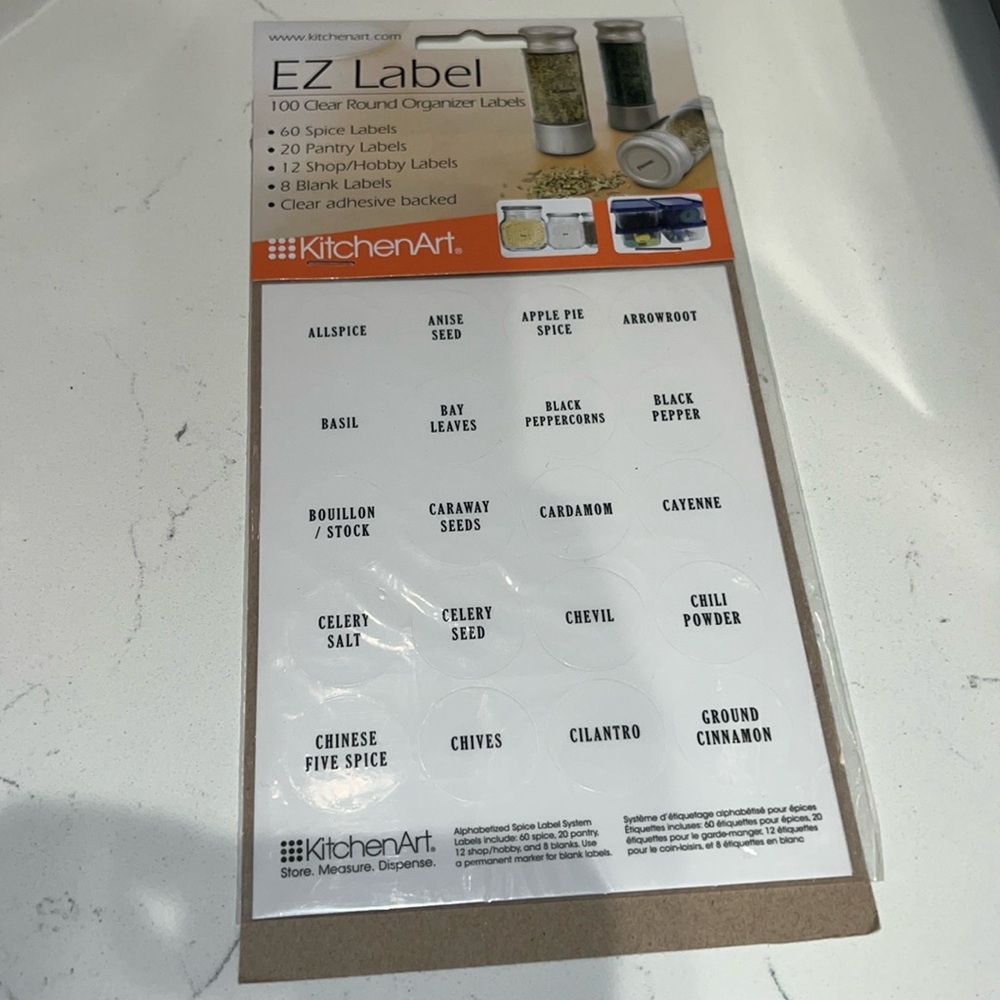 EZ label 100 clear round organizer labels